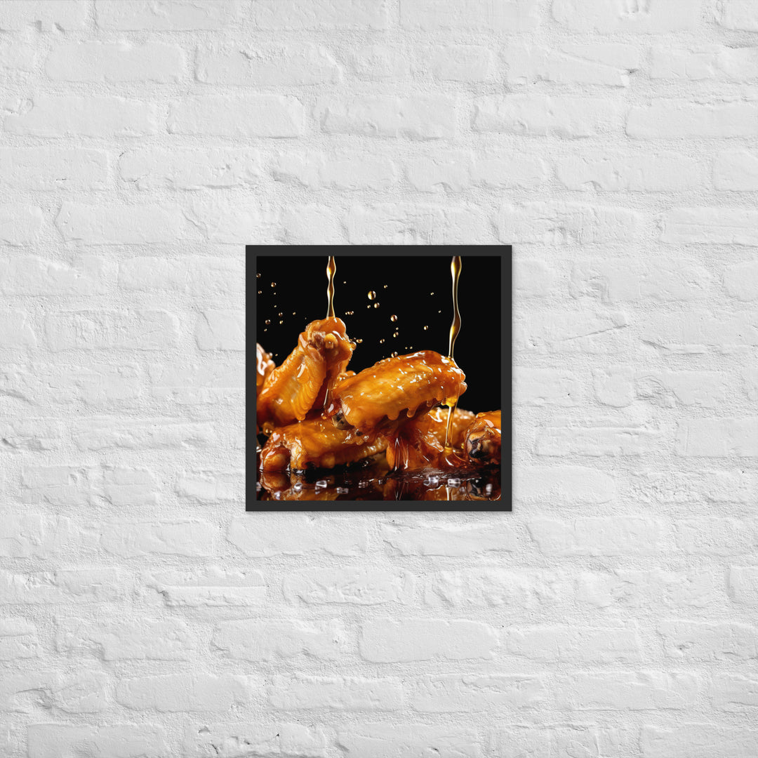 Honey Mustard Wings Framed poster 🤤 from Yumify.AI