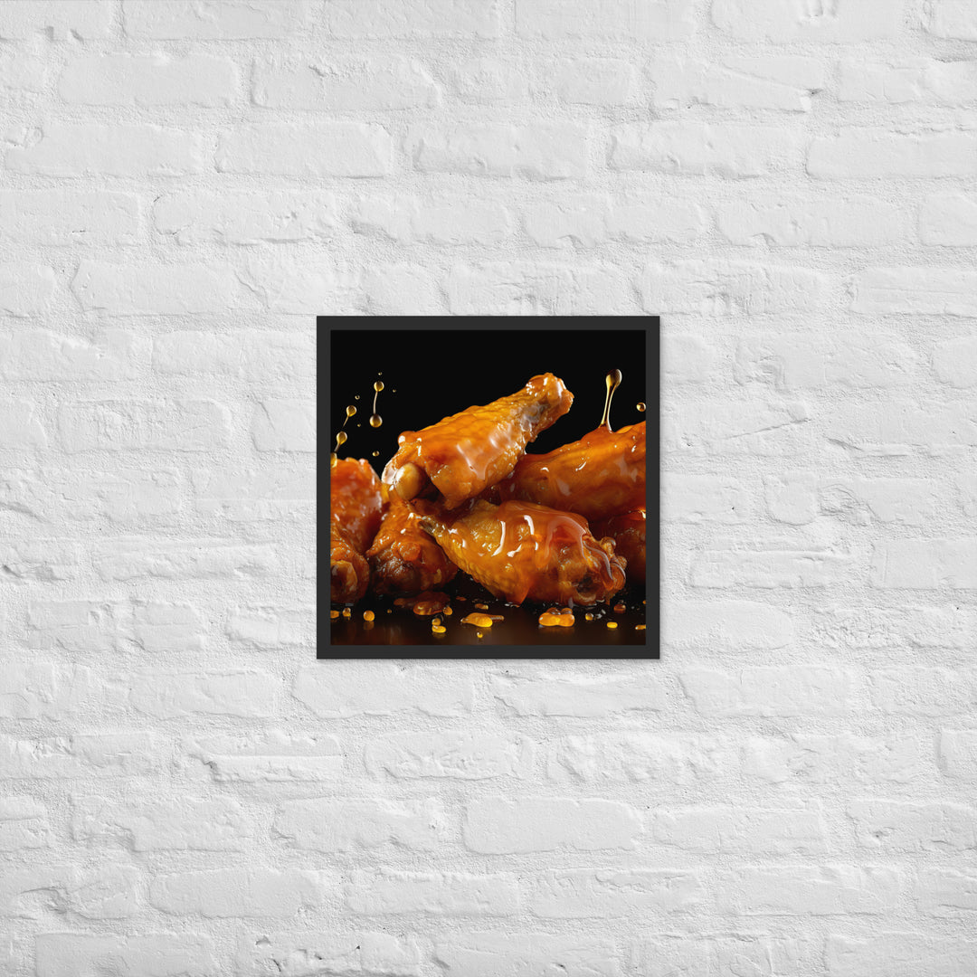 Honey Mustard Wings Framed poster 🤤 from Yumify.AI