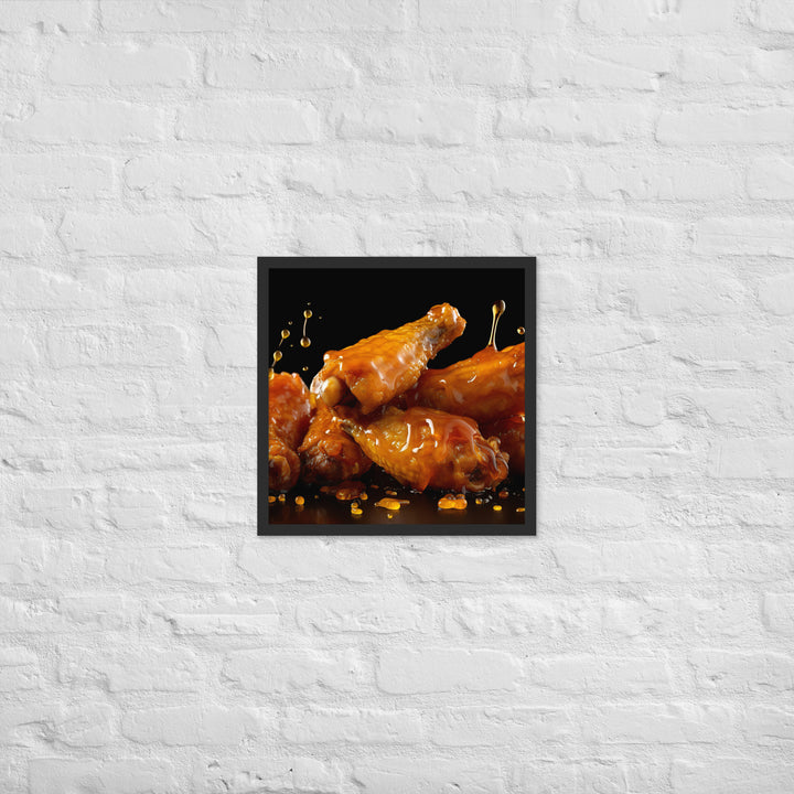 Honey Mustard Wings Framed poster 🤤 from Yumify.AI