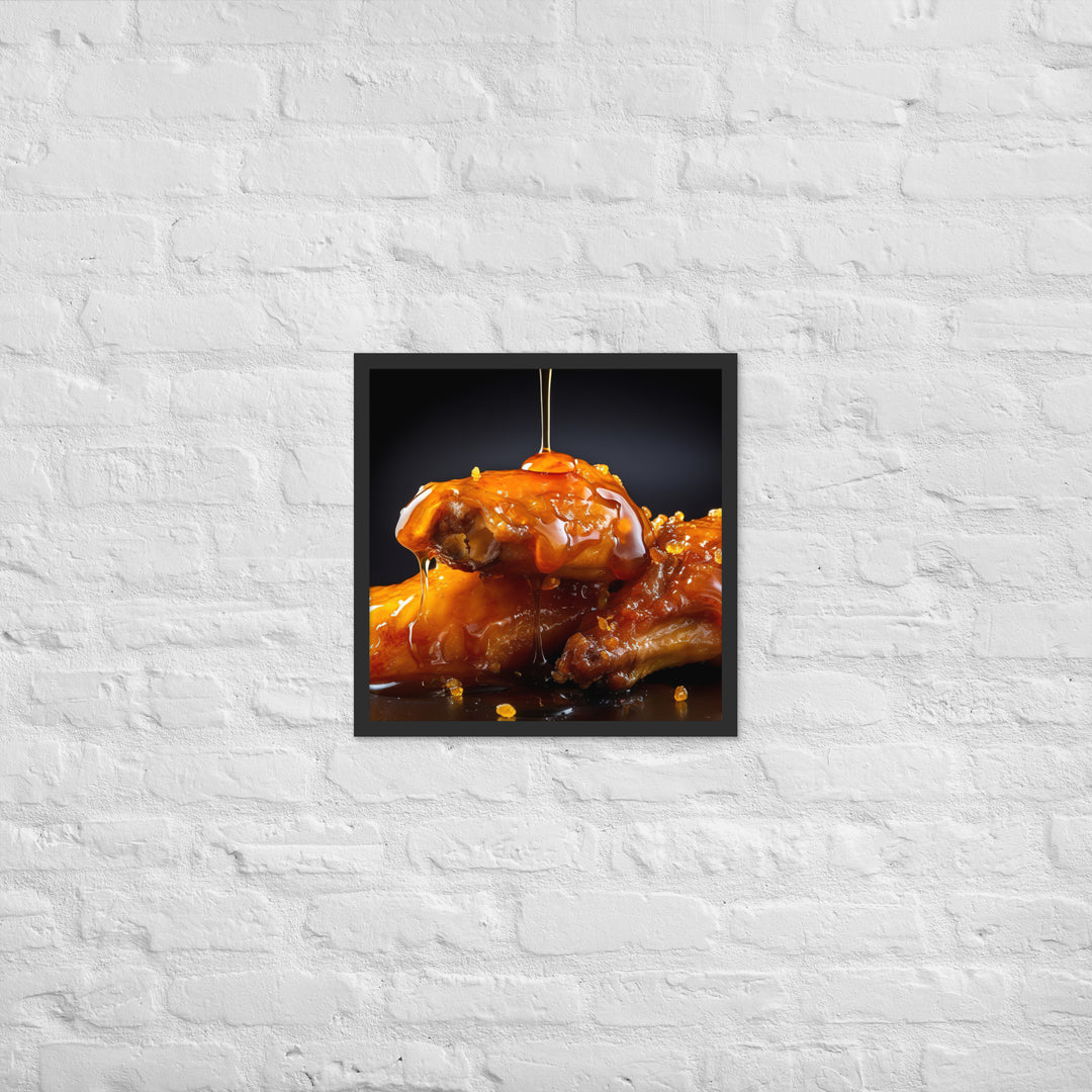 Honey Mustard Wings Framed poster 🤤 from Yumify.AI