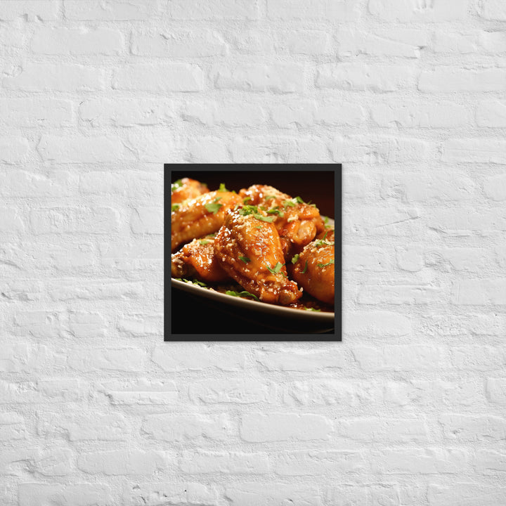 Garlic Parmesan Wings Framed poster 🤤 from Yumify.AI