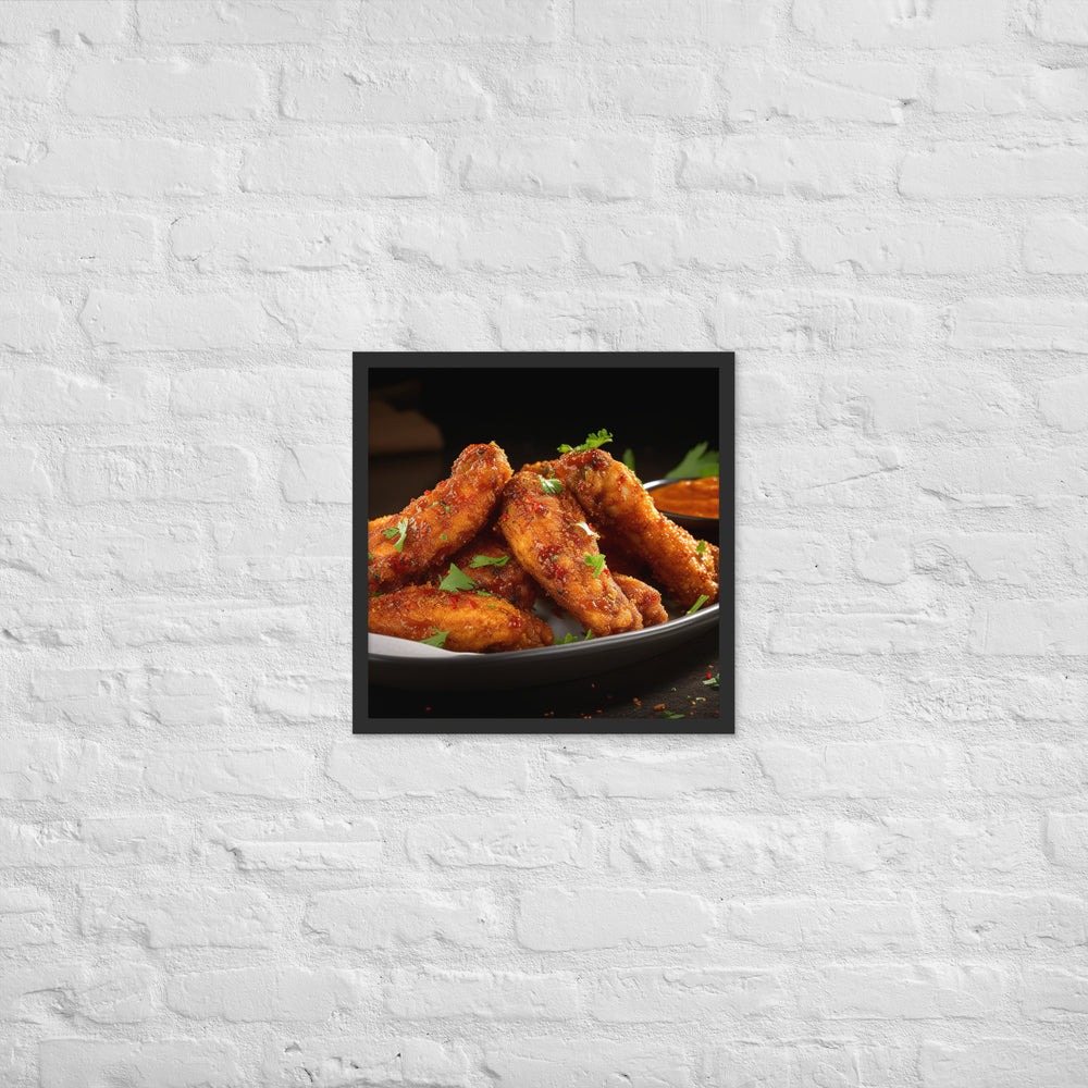 Cajun Wings Framed poster 🤤 from Yumify.AI