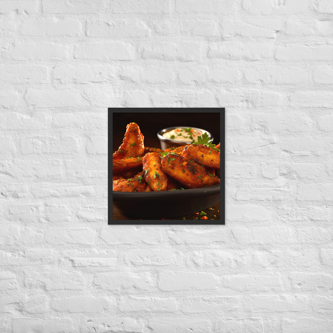 Cajun Wings Framed poster 🤤 from Yumify.AI