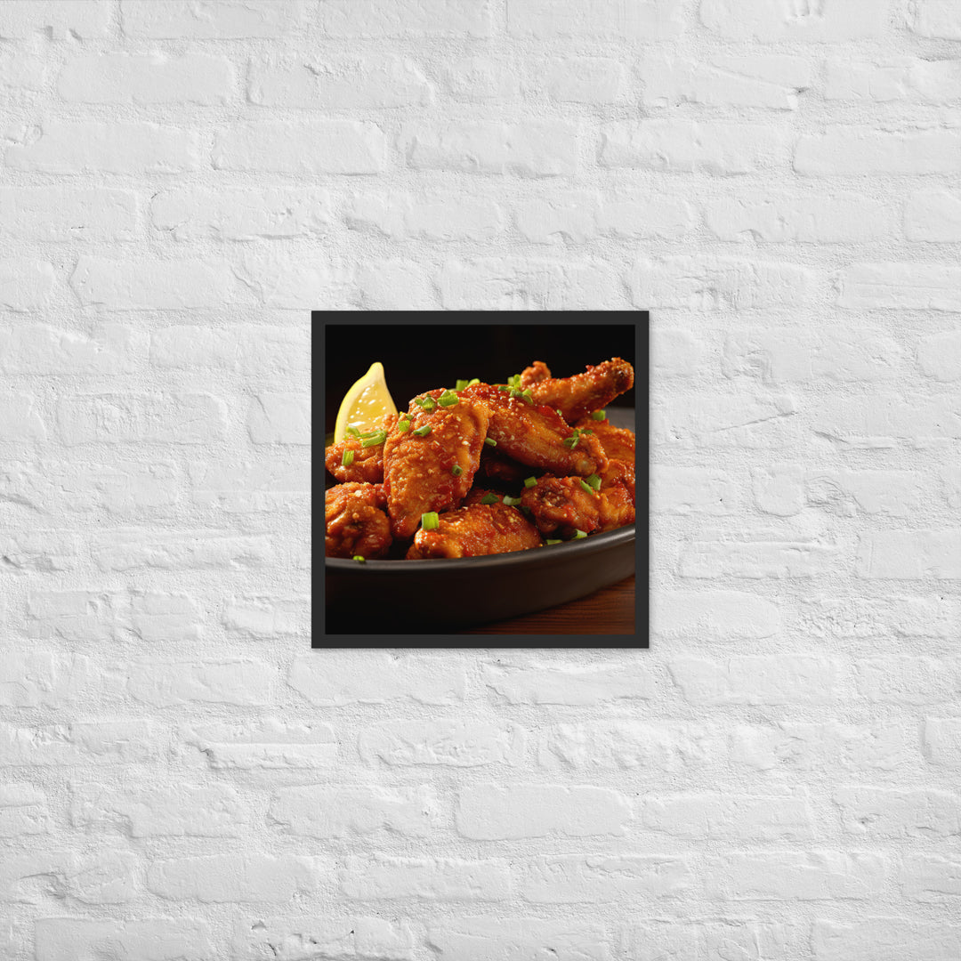 Cajun Wings Framed poster 🤤 from Yumify.AI