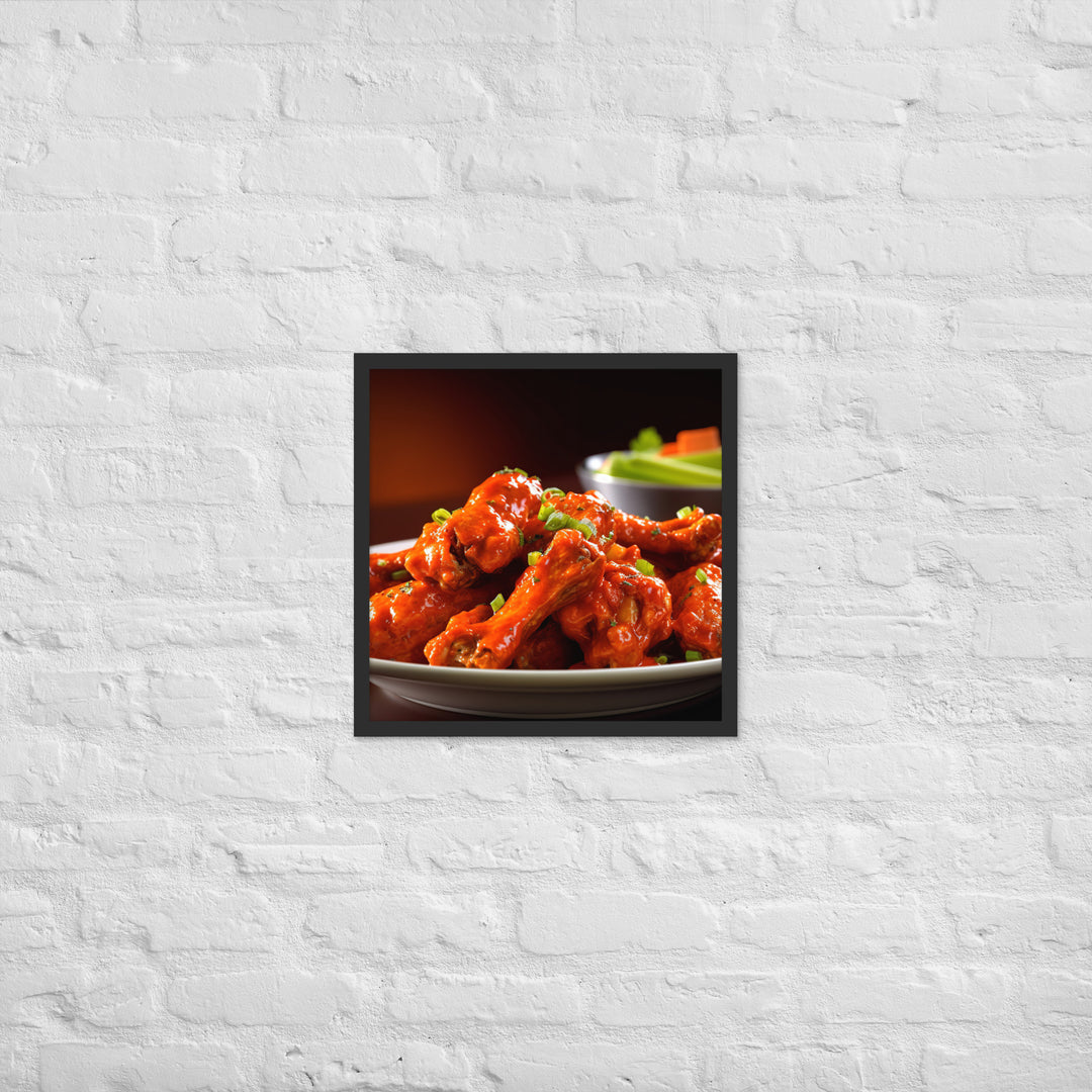 Buffalo Wings Framed poster 🤤 from Yumify.AI