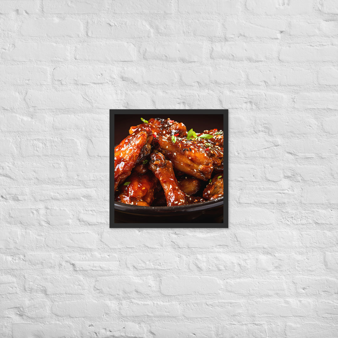 BBQ Wings Framed poster 🤤 from Yumify.AI