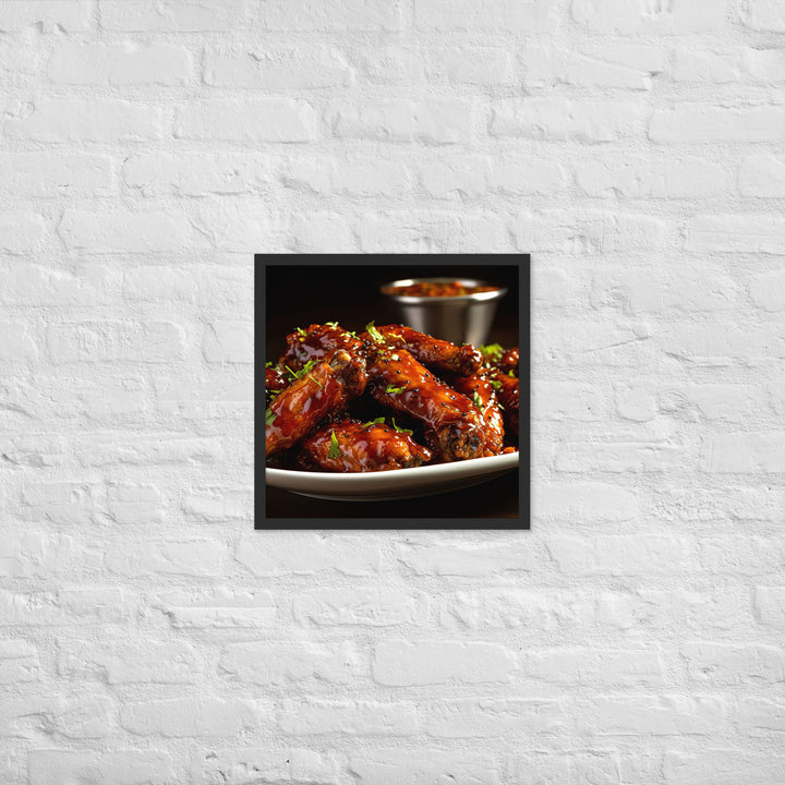 BBQ Wings Framed poster 🤤 from Yumify.AI