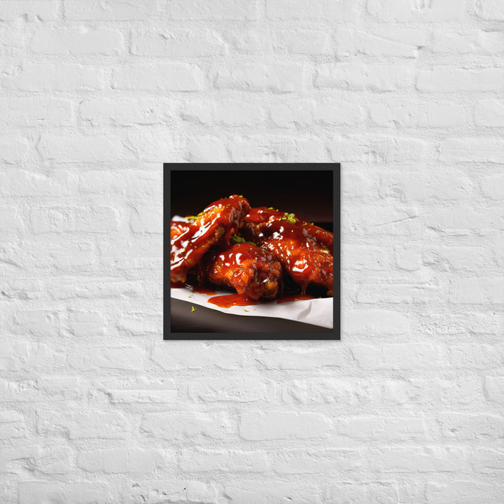 BBQ Wings Framed poster 🤤 from Yumify.AI