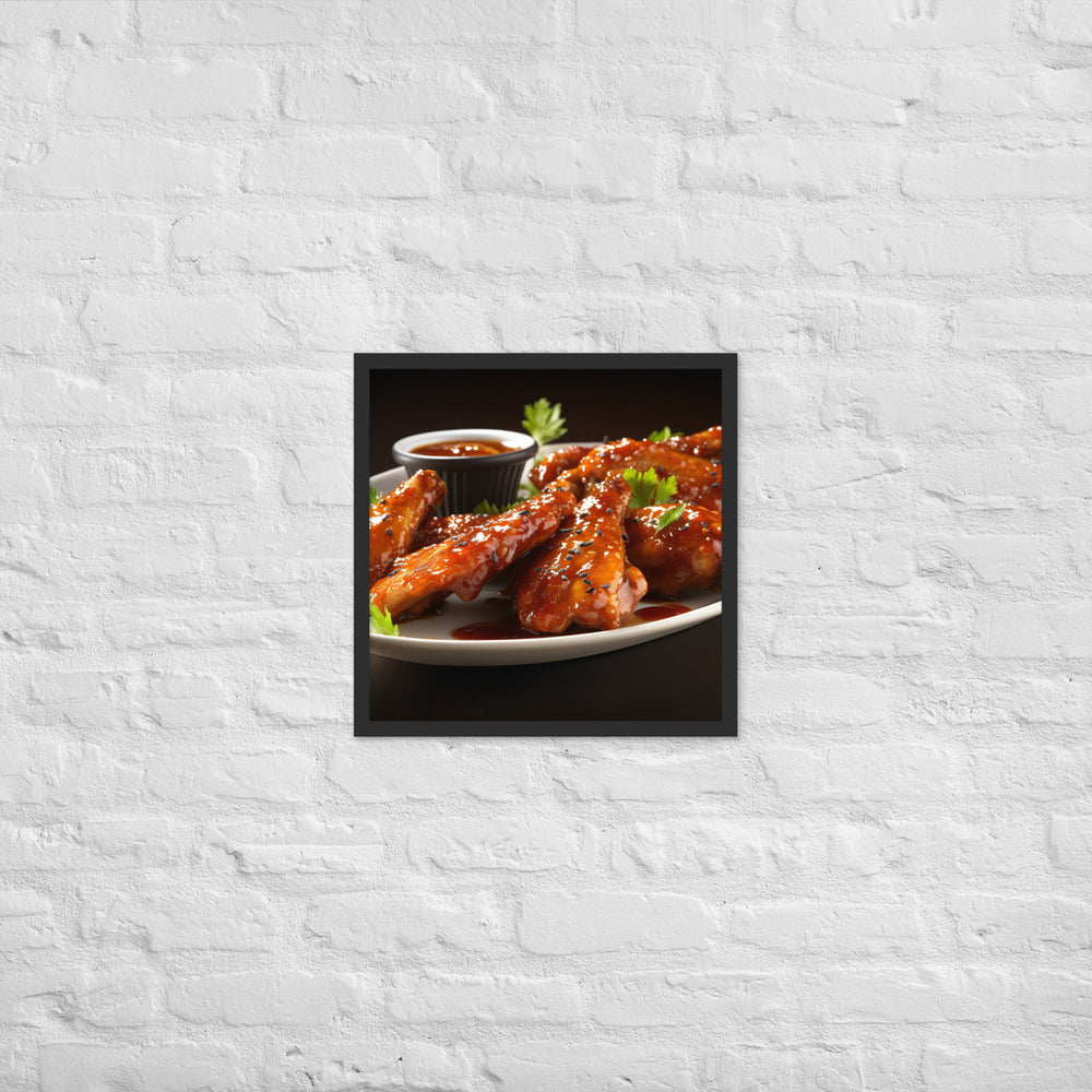 BBQ Wings Framed poster 🤤 from Yumify.AI