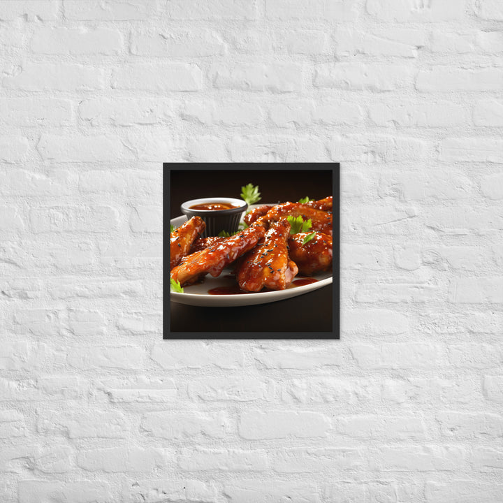 BBQ Wings Framed poster 🤤 from Yumify.AI