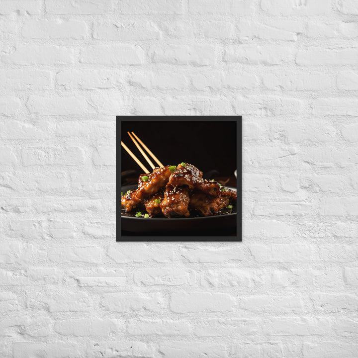 Teriyaki Wings Framed poster 🤤 from Yumify.AI