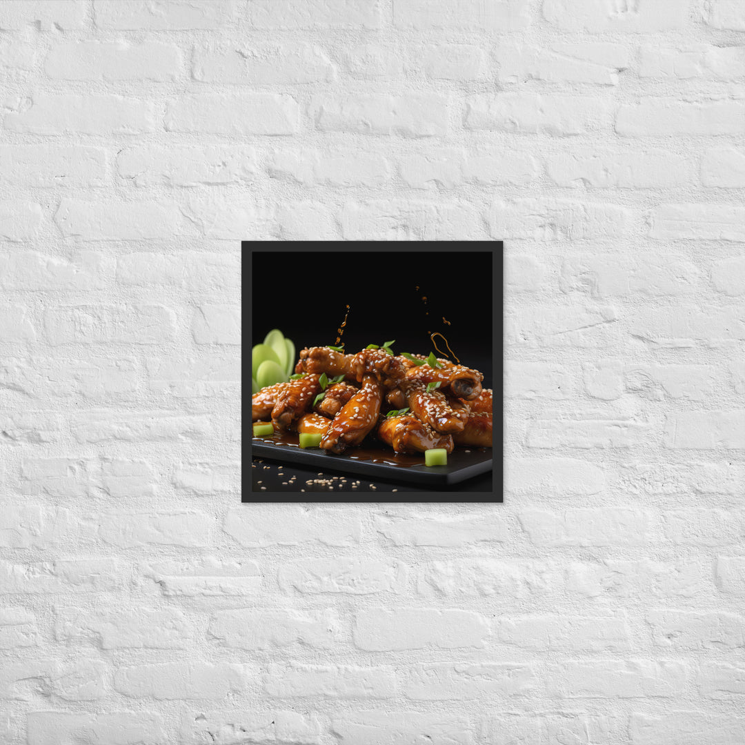 Teriyaki Wings Framed poster 🤤 from Yumify.AI