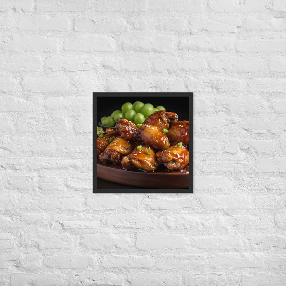 Teriyaki Wings Framed poster 🤤 from Yumify.AI