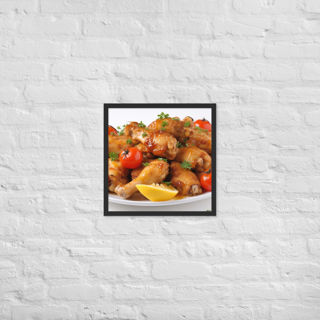 Honey Mustard Wings Framed poster 🤤 from Yumify.AI