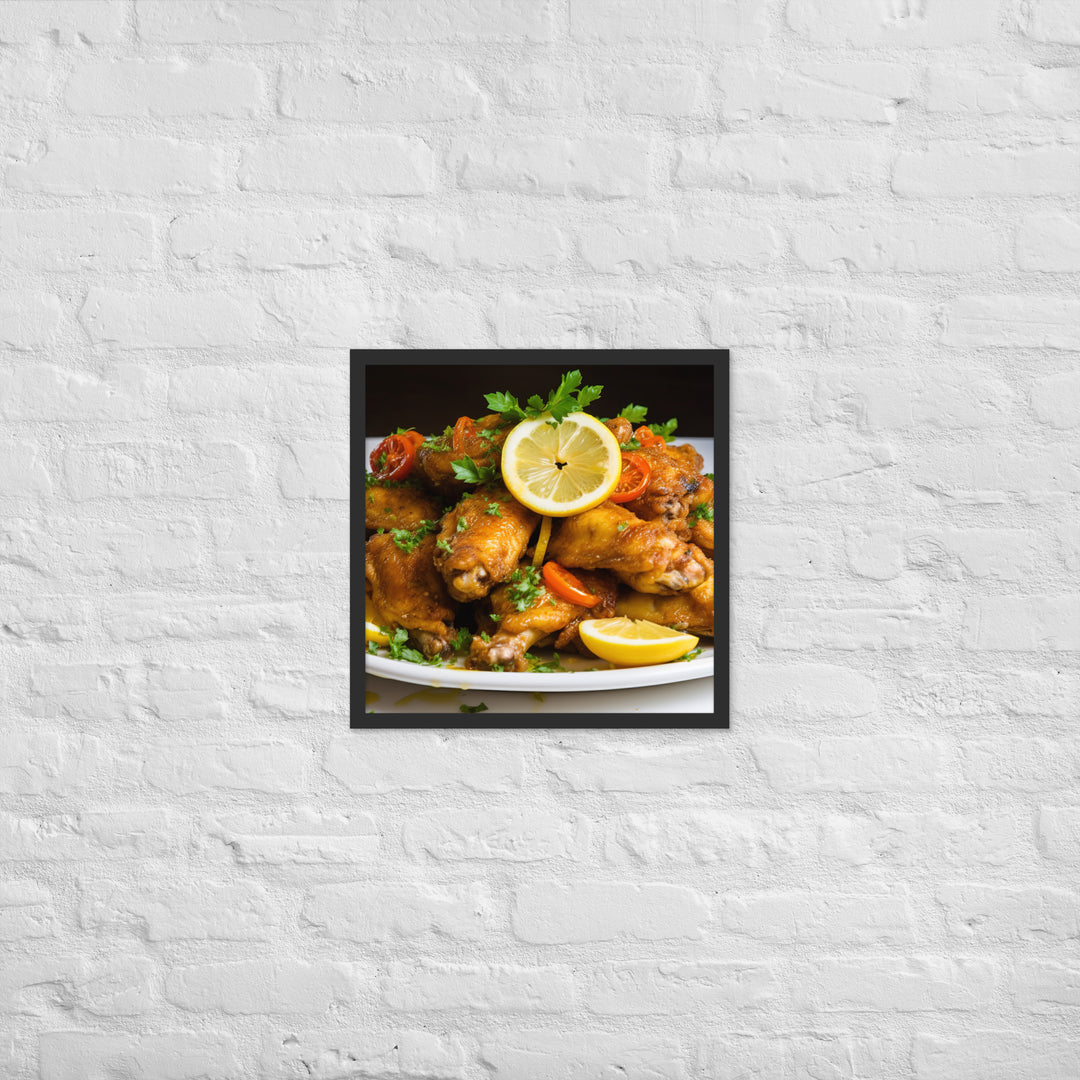 Honey Mustard Wings Framed poster 🤤 from Yumify.AI