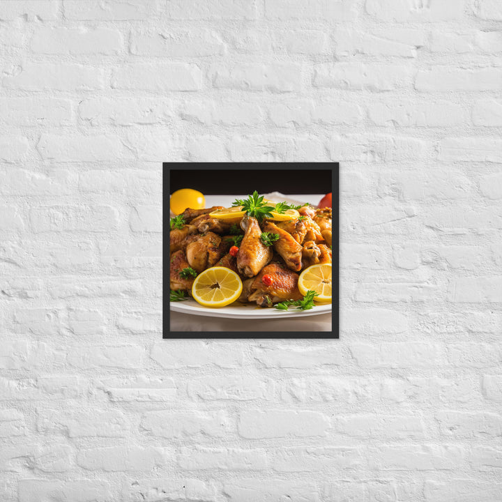 Honey Mustard Wings Framed poster 🤤 from Yumify.AI