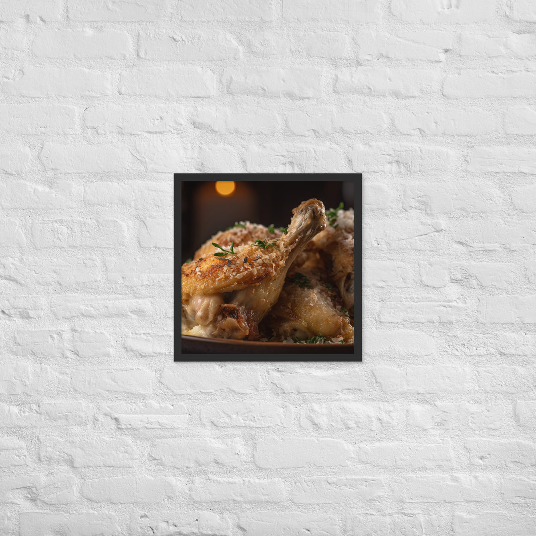 Garlic Parmesan Wings Framed poster 🤤 from Yumify.AI