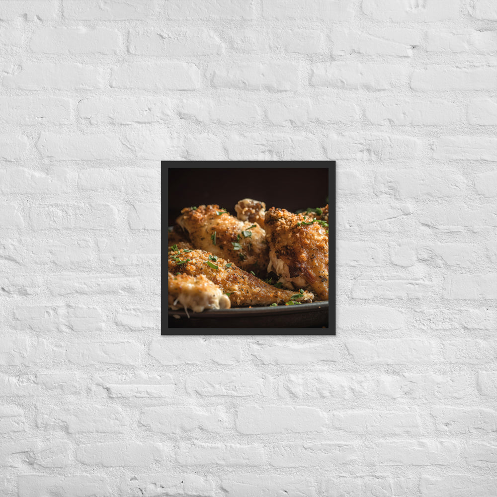 Garlic Parmesan Wings Framed poster 🤤 from Yumify.AI