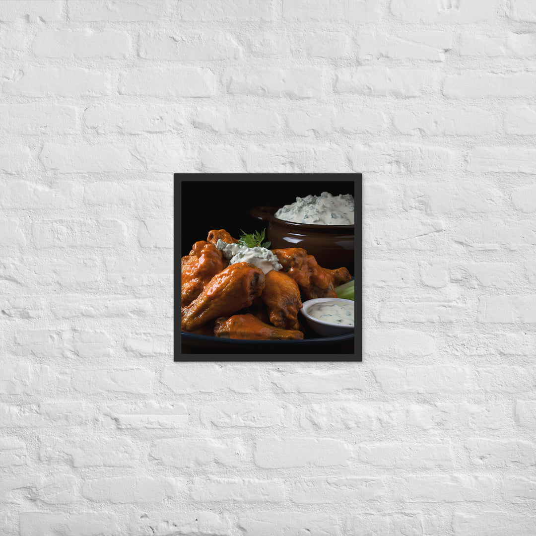 Buffalo Wings Framed poster 🤤 from Yumify.AI