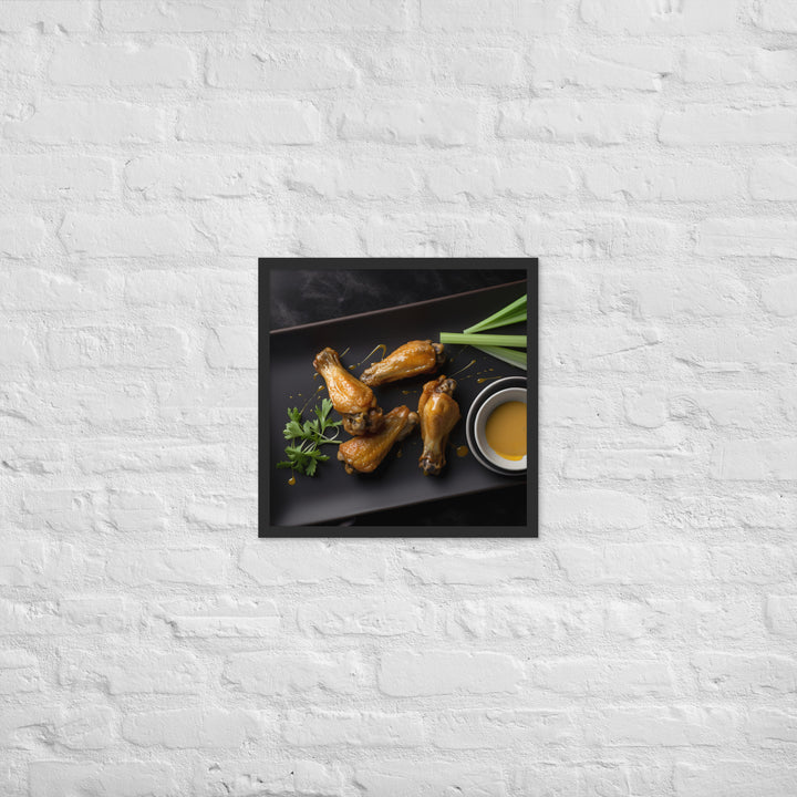 Honey Mustard Wings Framed poster 🤤 from Yumify.AI