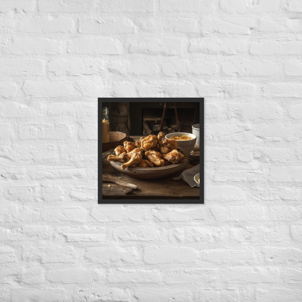 Honey Mustard Wings Framed poster 🤤 from Yumify.AI