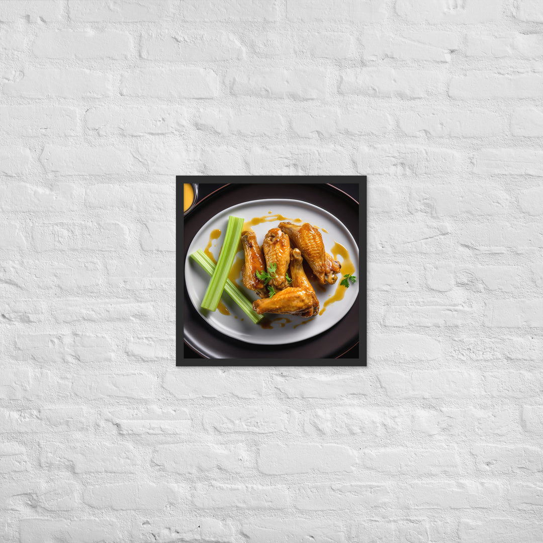 Honey Mustard Wings Framed poster 🤤 from Yumify.AI