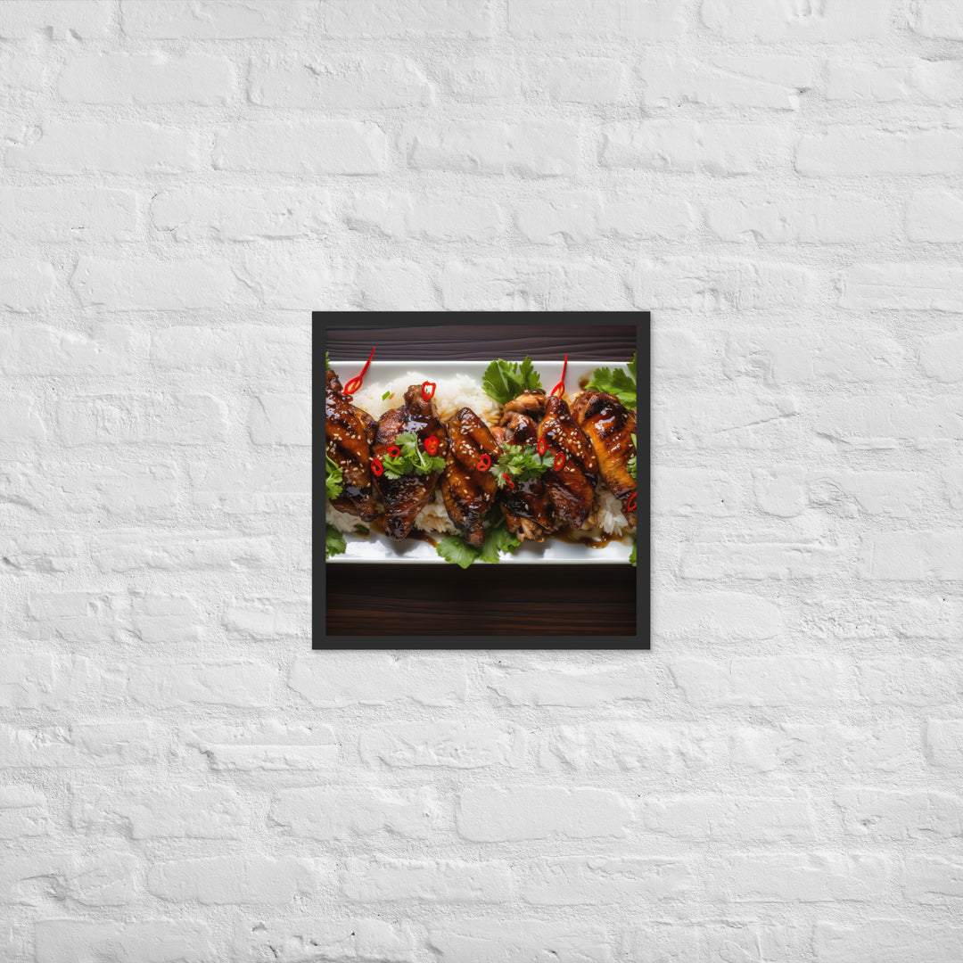 Teriyaki Wings Framed poster 🤤 from Yumify.AI