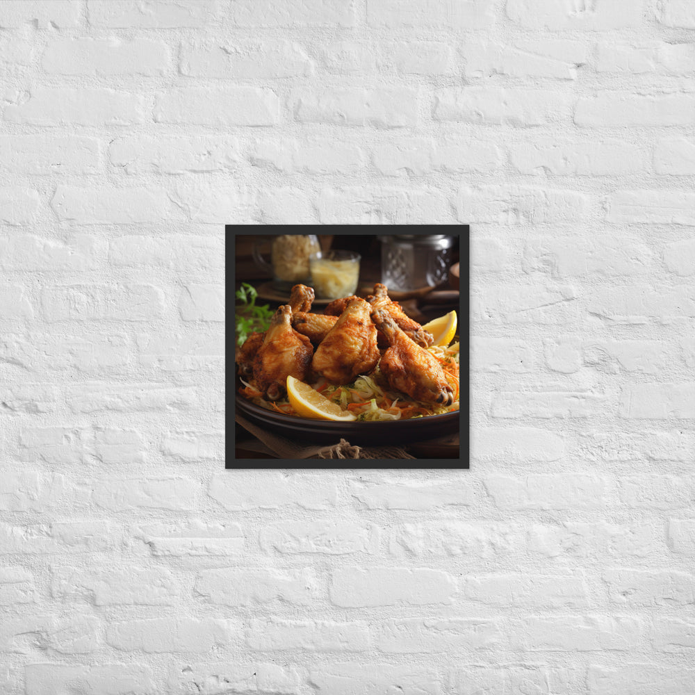 Lemon Pepper Wings Framed poster 🤤 from Yumify.AI