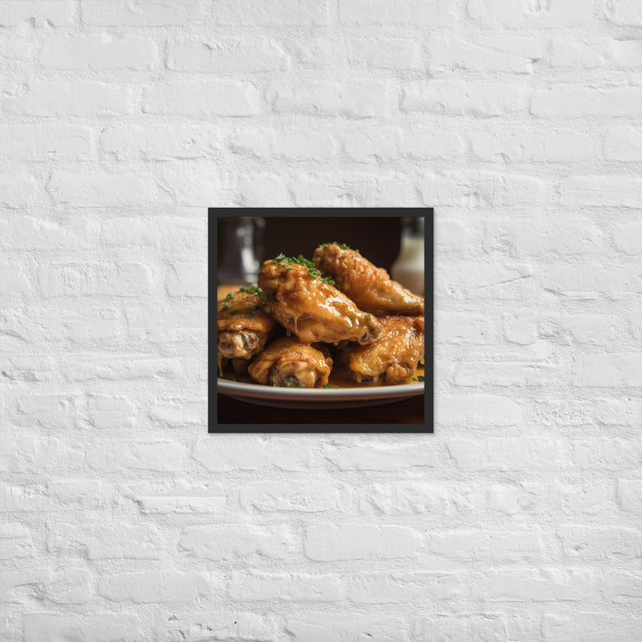 Garlic Parmesan Wings Framed poster 🤤 from Yumify.AI