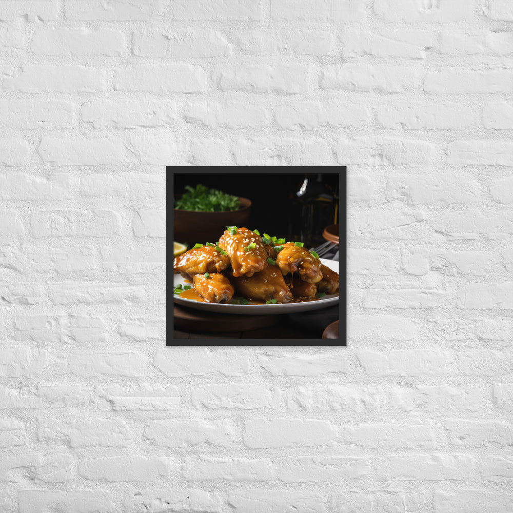 Honey Mustard Wings Framed poster 🤤 from Yumify.AI
