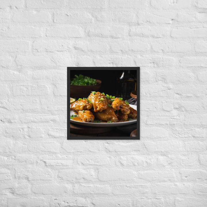 Honey Mustard Wings Framed poster 🤤 from Yumify.AI