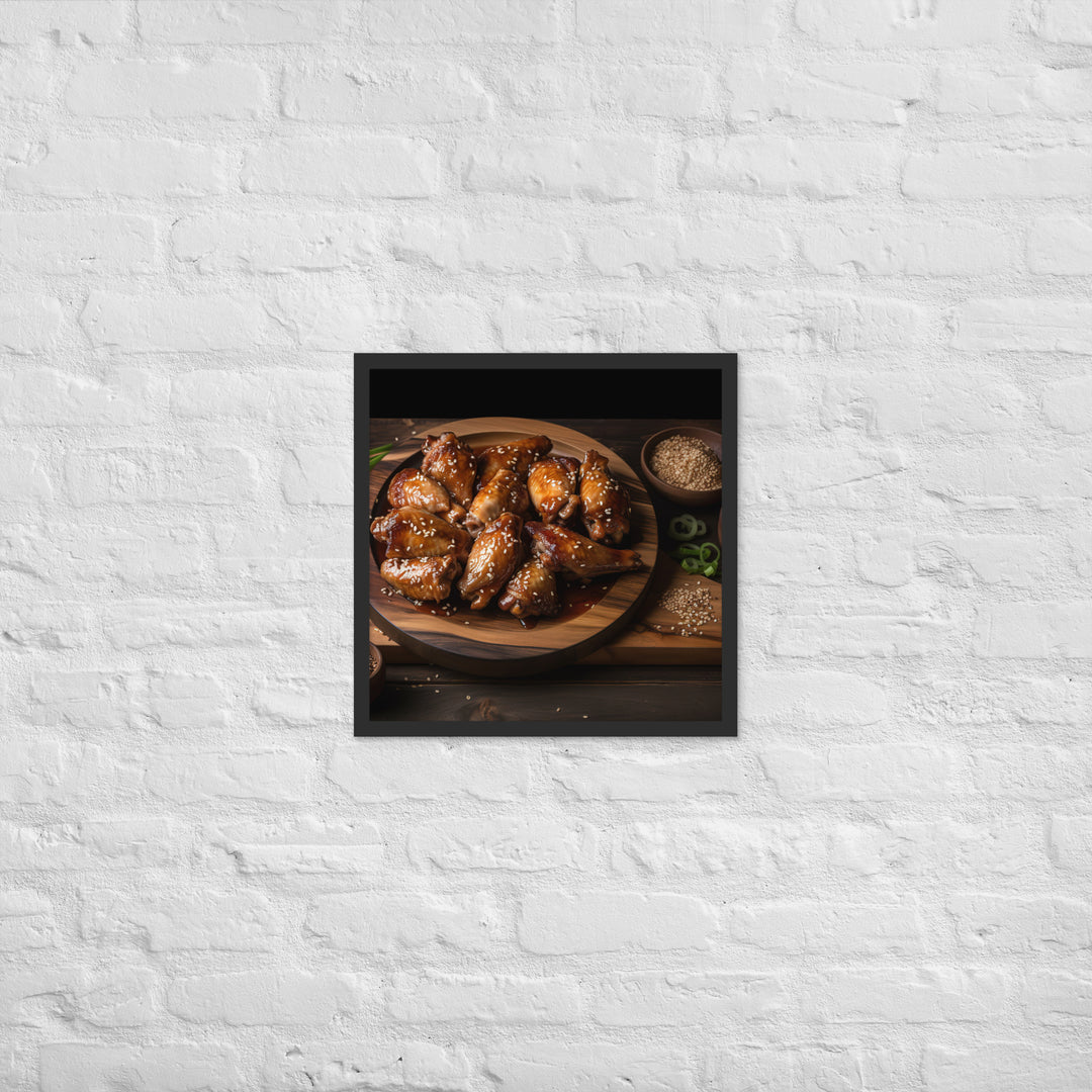 Teriyaki Wings Framed poster 🤤 from Yumify.AI