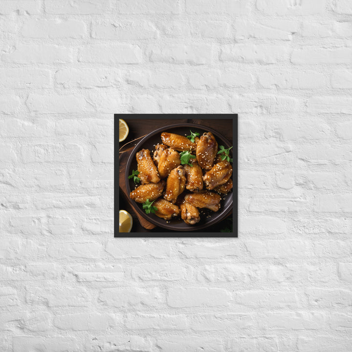 Honey Mustard Wings Framed poster 🤤 from Yumify.AI