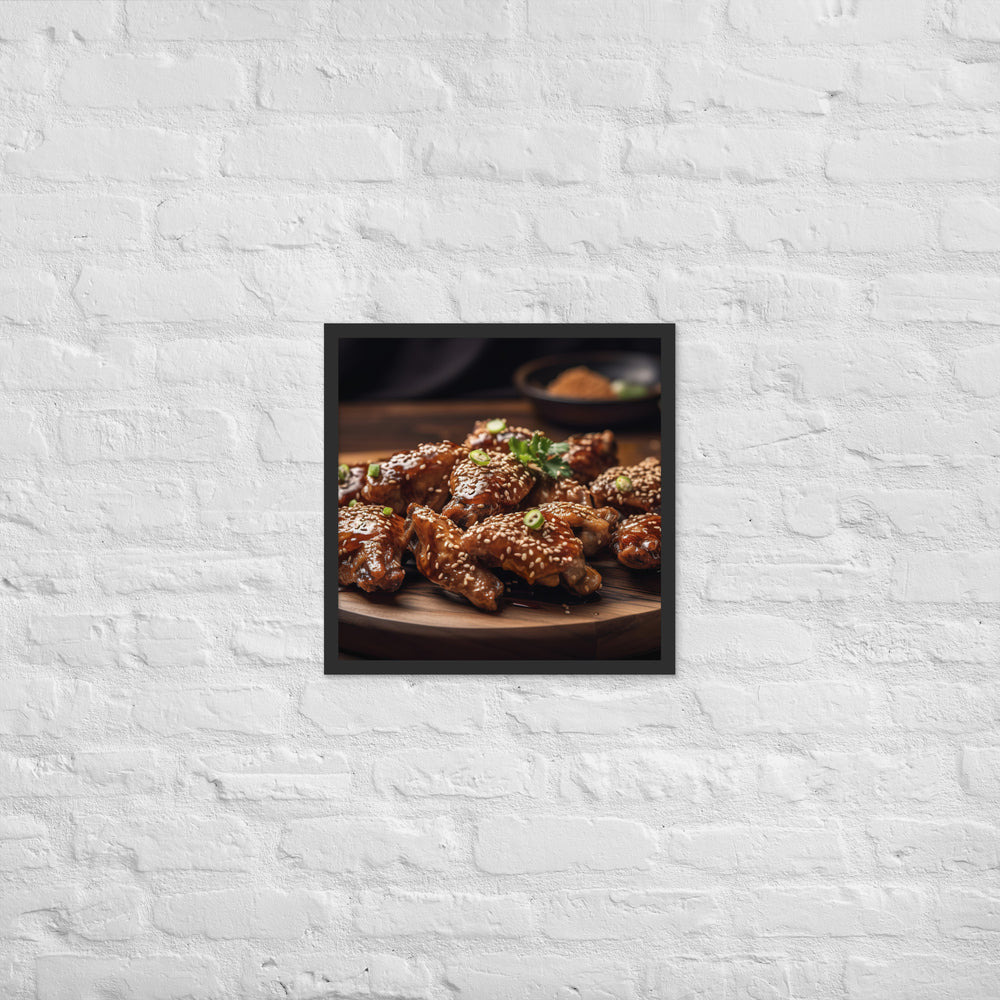Teriyaki Wings Framed poster 🤤 from Yumify.AI