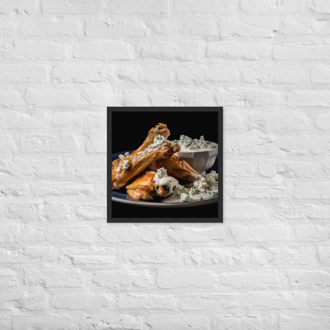 Garlic Parmesan Wings Framed poster 🤤 from Yumify.AI