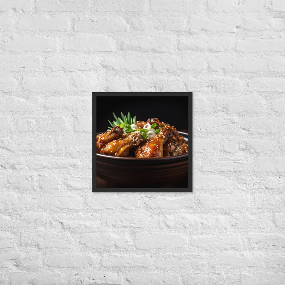 Teriyaki Wings Framed poster 🤤 from Yumify.AI