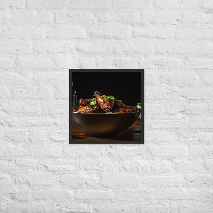 Teriyaki Wings Framed poster 🤤 from Yumify.AI