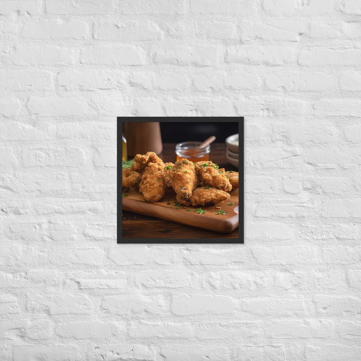 Garlic Parmesan Wings Framed poster 🤤 from Yumify.AI