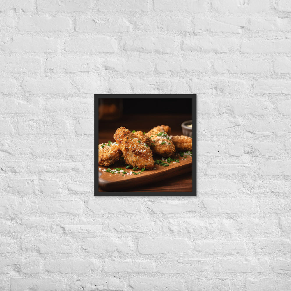 Garlic Parmesan Wings Framed poster 🤤 from Yumify.AI