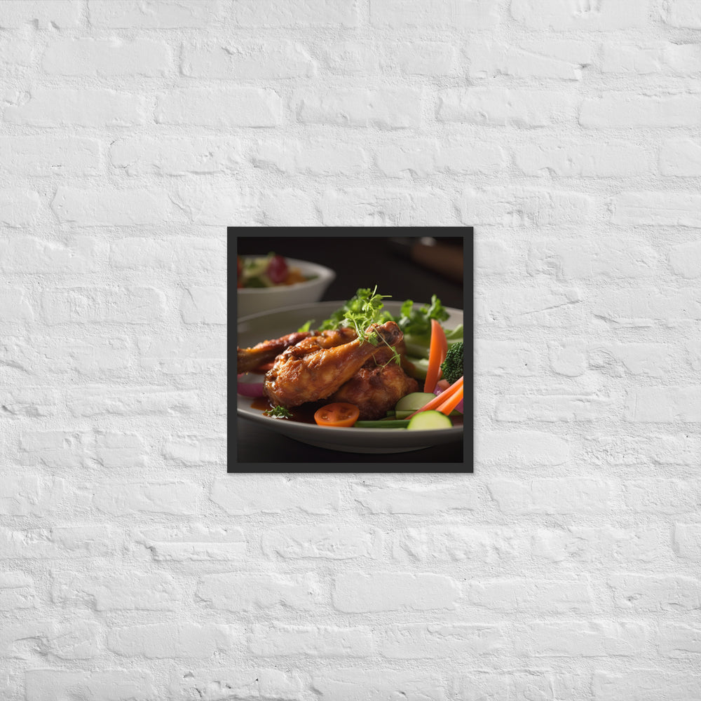 BBQ Wings Framed poster 🤤 from Yumify.AI