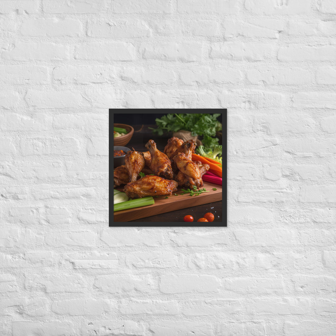 BBQ Wings Framed poster 🤤 from Yumify.AI