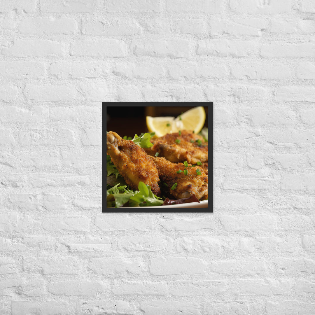 Lemon Pepper Wings Framed poster 🤤 from Yumify.AI