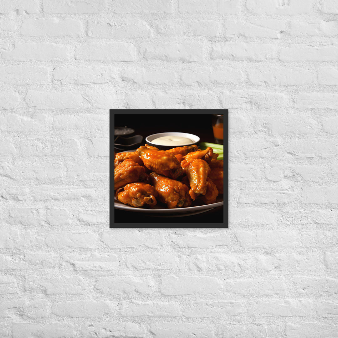 Buffalo Wings Framed poster 🤤 from Yumify.AI