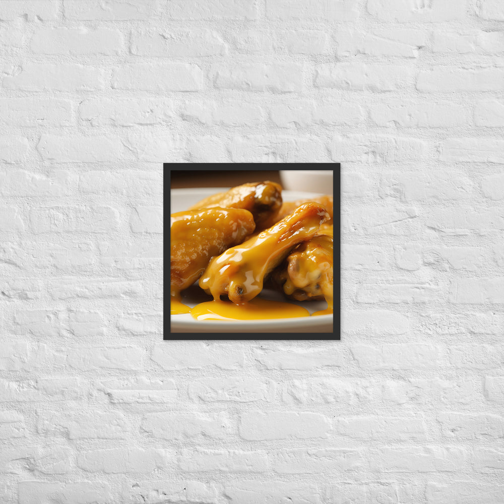 Honey Mustard Wings Framed poster 🤤 from Yumify.AI