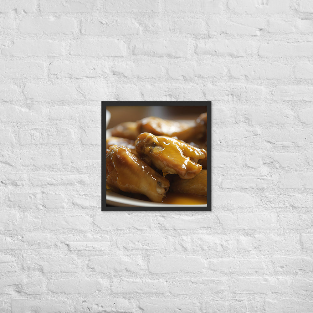 Honey Mustard Wings Framed poster 🤤 from Yumify.AI