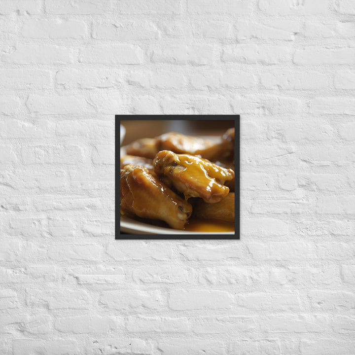 Honey Mustard Wings Framed poster 🤤 from Yumify.AI