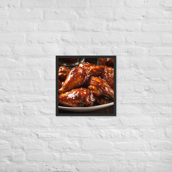 BBQ Wings Framed poster 🤤 from Yumify.AI