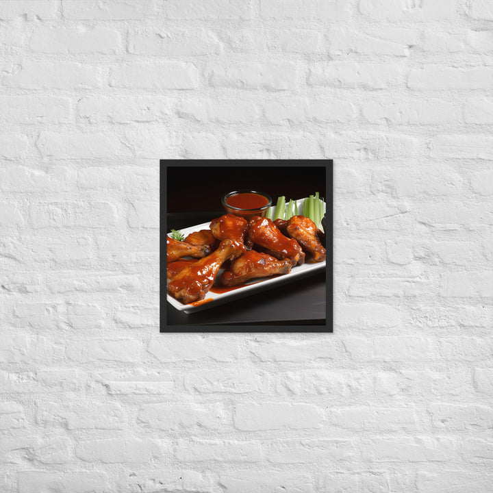 BBQ Wings Framed poster 🤤 from Yumify.AI