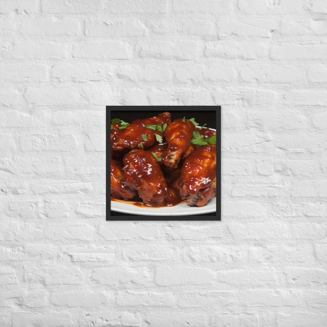 BBQ Wings Framed poster 🤤 from Yumify.AI