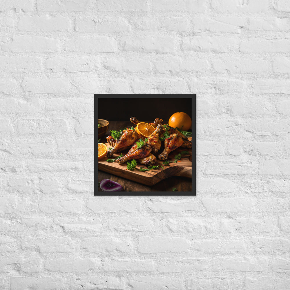 BBQ Wings Framed poster 🤤 from Yumify.AI